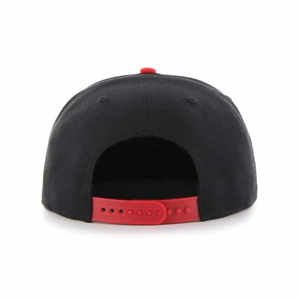 Portland Trailblazers Script Side Two Tone Captain Black 47 Brand Adjustable Hat - Image 2
