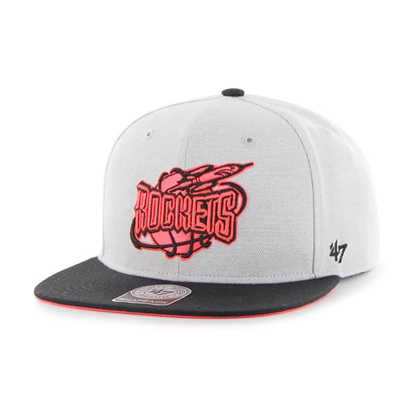 Houston Rockets Wrist Shot Two Tone Neon Captain Gray 47 Brand Adjustable Hat
