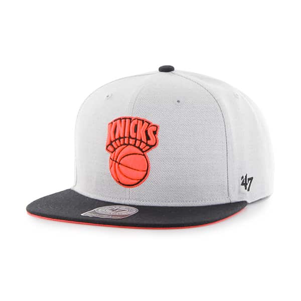 New York Knicks Wrist Shot Two Tone Neon Captain Gray 47 Brand Adjustable Hat