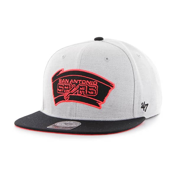San Antonio Spurs Wrist Shot Two Tone Neon Captain Gray 47 Brand Adjustable Hat