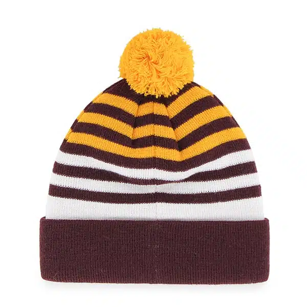 Cleveland Cavaliers Yipes Cuff Knit Dark Maroon 47 Brand KID Hat - Image 2