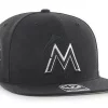 Miami Marlins 47 Brand Sure Shot Black Snapback Adjustable Hat