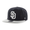 San Diego Padres 47 Brand Navy Gray Sure Shot Snapback Adjustable Hat - Image 3