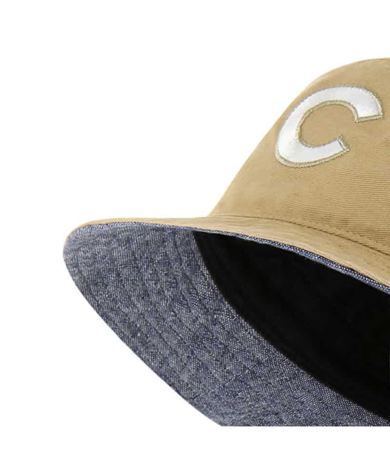 Chicago Cubs 47 Brand Khaki Chambray Ballpark Bucket Hat - Image 2