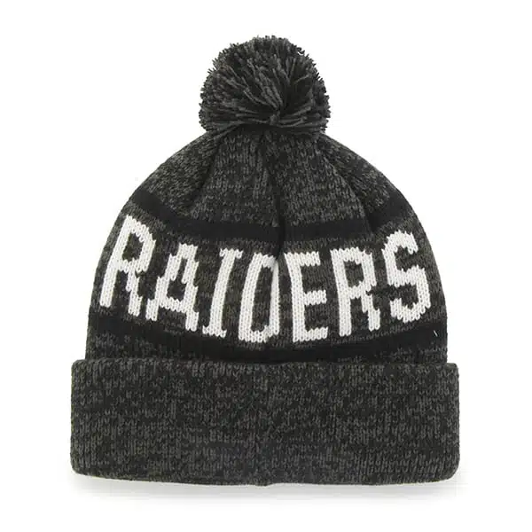 Oakland Raiders Northmont Cuff Knit Charcoal 47 Brand Hat - Image 2