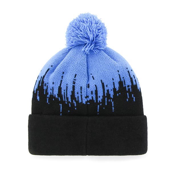 Detroit Lions Riser Cuff Knit Blue Raz 47 Brand Hat - Image 2