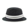 Las Vegas Raiders 47 Brand Black Gray Striped Bucket Hat - Image 2