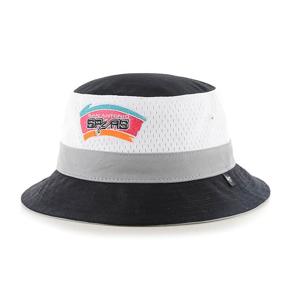 San Antonio Spurs Double Line Bucket Black 47 Brand Hat