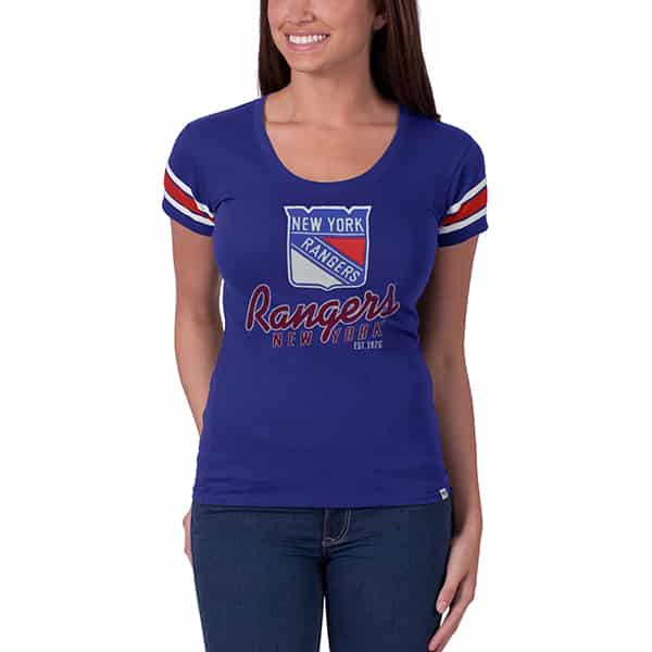 New York Rangers Off Campus Scoop Womens Booster Blue 47 Brand