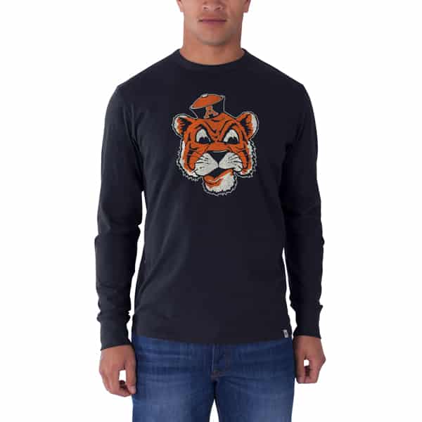 Auburn Tigers All Pro Long Sleeve Flanker T-Shirt Mens Fall Navy 47 Brand