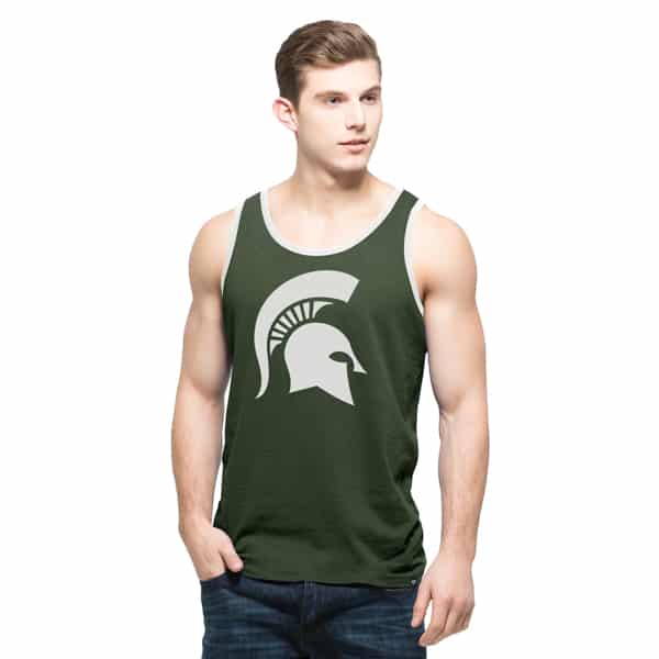 Michigan State Spartans Till-Dawn Tank Top Mens Bottle Green 47 Brand