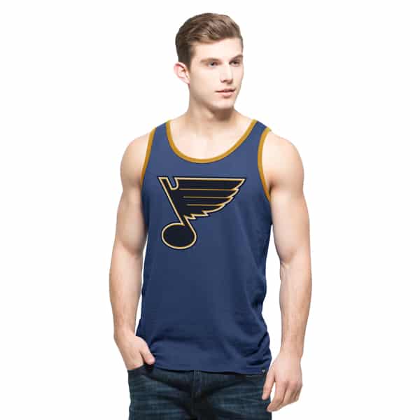 St Louis Blues Crosstown Tank Top Mens Bleacher Blue 47 Brand