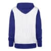 Chicago Cubs Men's 47 Brand White Blue Pinstripe Pullover Hoodie - Image 2