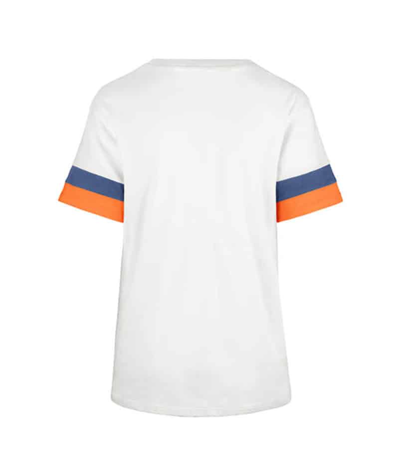 Denver Broncos Women's 47 Brand Sandstone Striped T-Shirt Tee - Image 2