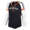 Detroit Tigers Women's 47 Brand Navy Prime Long Sleeve Pullover Shirt