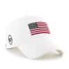 Operation Hat Trick Clean Up W/ Side Embroidery White 47 Brand Adjustable USA Flag Hat - Image 3