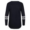 Detroit Tigers Women's 47 Brand Faded Navy Long Sleeve Tee T-Shirt - Image 2