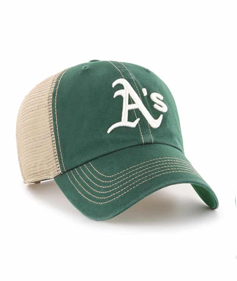 Oakland Athletics 47 Brand Trawler Dark Green Clean Up Mesh Snapback Hat - Image 3