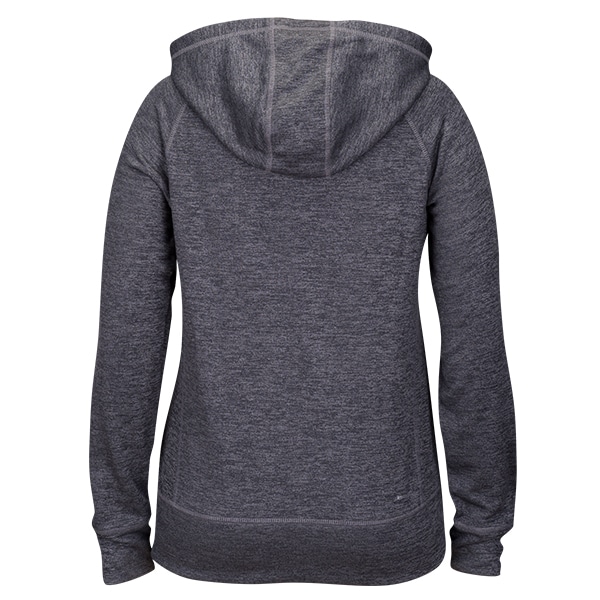 Women's Adidas Black Heathered Tech Fleece Pullover Hoodie - Image 2