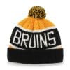 Boston Bruins 47 Brand Calgary Cuff Knit Gold Hat - Image 2