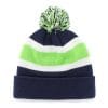Seattle Seahawks 47 Brand Light Navy Breakaway Cuff Knit Hat - Image 2