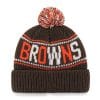 Cleveland Browns Jumble Cuff Knit Brown 47 Brand Hat - Image 2
