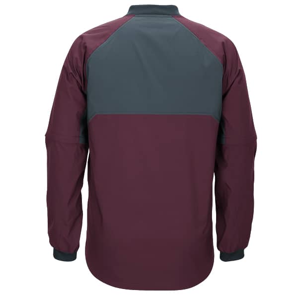 Men's Adidas Maroon Fielder's Choice 1/4 Zip Long Sleeve Pullover - Image 2
