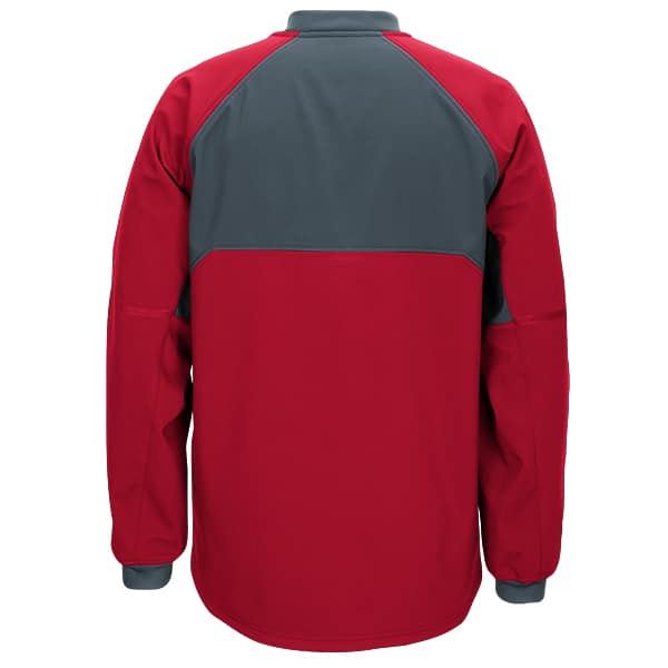 Men's Adidas Red Fielder's Choice 1/4 Zip Long Sleeve Pullover - Image 2