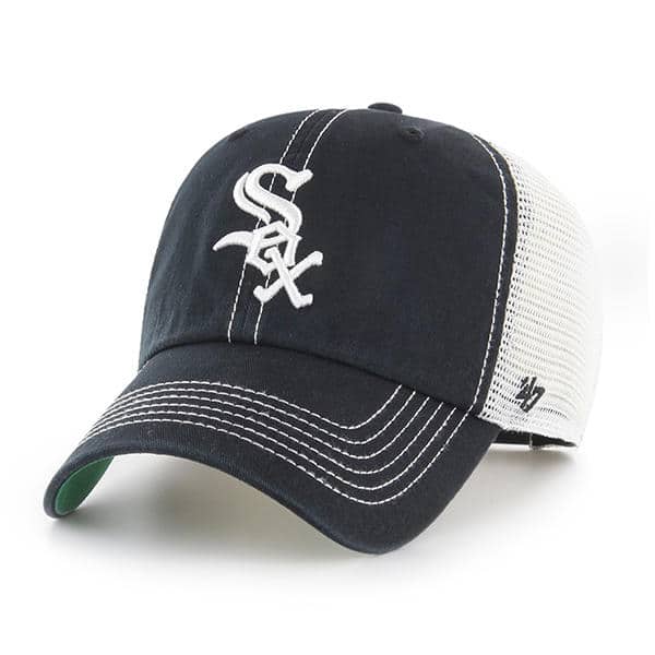 Chicago White Sox 47 Brand Trawler Black White Clean Up Adjustable Hat