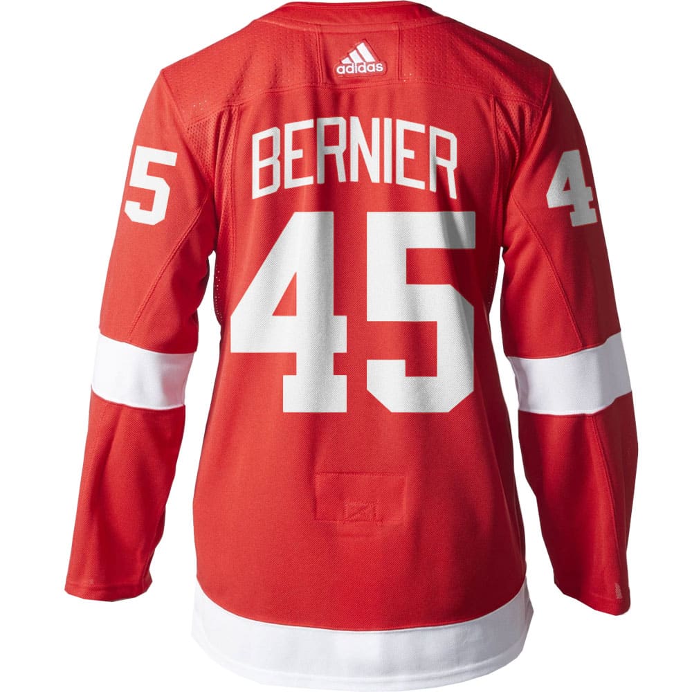Jonathan Bernier Detroit Red Wings Men's Adidas AUTHENTIC Home Jersey