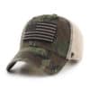 Operation Hat Trick 47 Brand Camo Sandalwood USA Flag Mesh Snapback Hat - Image 3