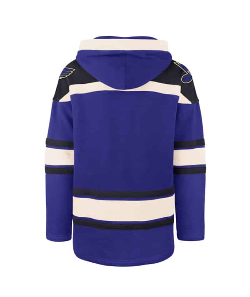 St. Louis Blues Men's 47 Brand Blue Pullover Jersey Hoodie - Image 2