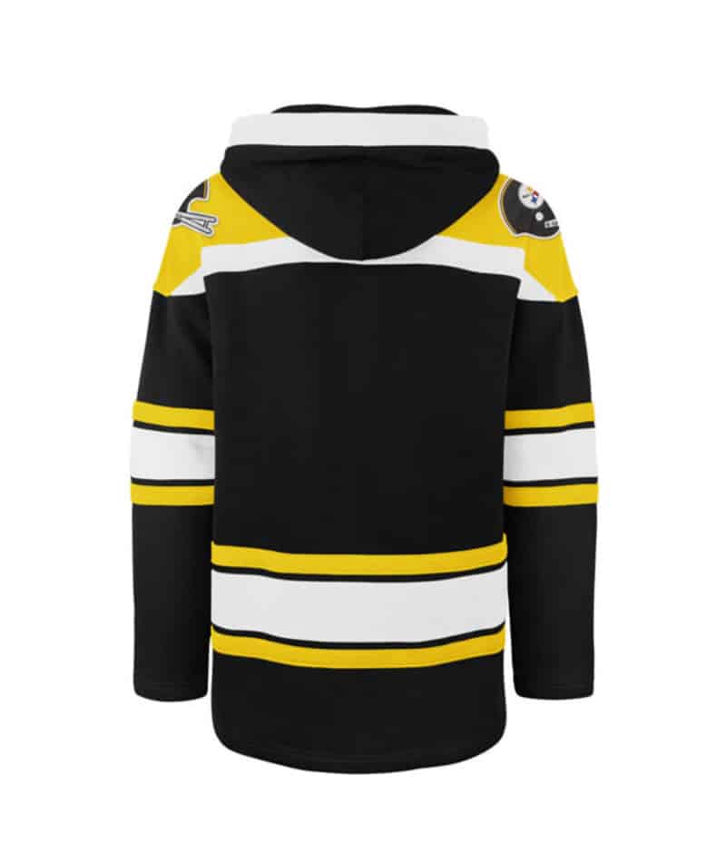 Pittsburgh Steelers Men's 47 Brand Classic Black Pullover Jersey Hoodie - Image 2