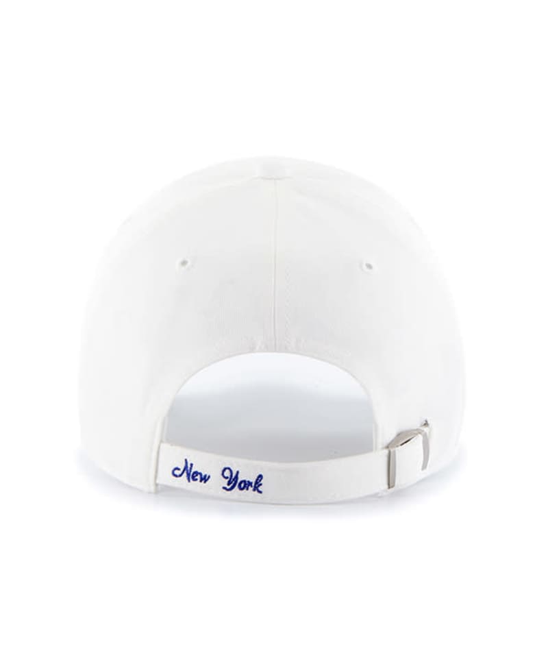 New York Mets Women's 47 Brand Sparkle White Clean Up Adjustable Hat - Image 2