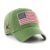 Operation Hat Trick 47 Brand Clean Up Fatigue Green USA Flag Hat - Image 2