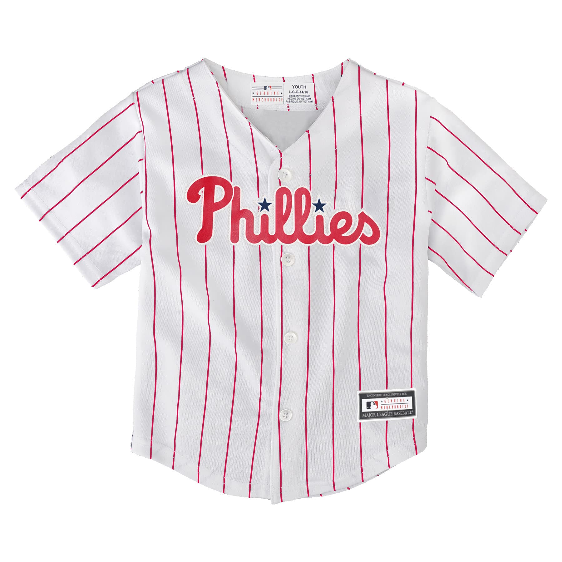 Philadelphia Phillies Baby White Home Pinstriped Jersey - Image 3
