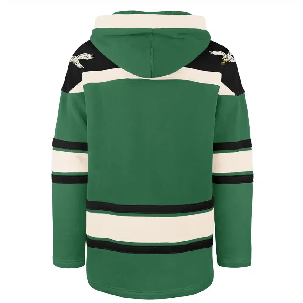 Philadelphia Eagles Men's XXL 47 Brand Classic Green Pullover Jersey Hoodie - Image 2