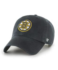Boston Bruins 47 Brand Black Clean Up Adjustable Hat