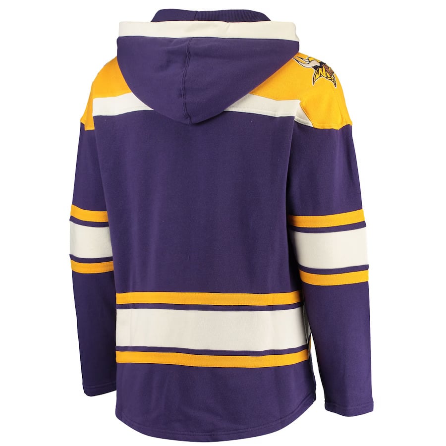 Minnesota Vikings Men's 47 Brand Purple Pullover Jersey Hoodie - Image 4