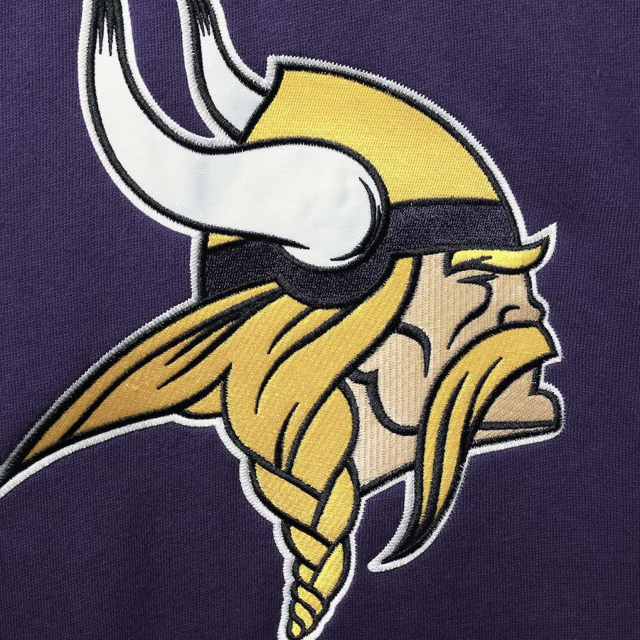 Minnesota Vikings Men's 47 Brand Purple Pullover Jersey Hoodie - Image 2