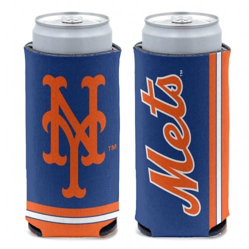 New York Mets 12 oz Blue Slim Can Koozie Holder