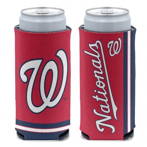 Washington Nationals 12 oz Red Slim Can Koozie Holder