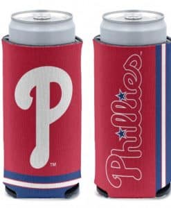 Philadelphia Phillies 12 oz Red Slim Can Koozie Holder