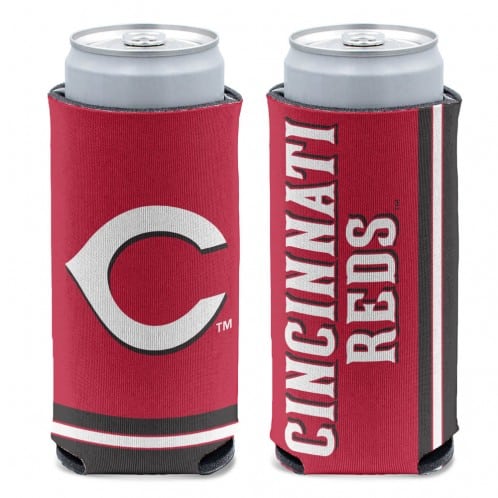 Cincinnati Reds 12 oz Red Slim Can Koozie Holder