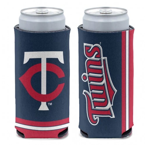 Minnesota Twins 12 oz Navy Slim Can Koozie Holder