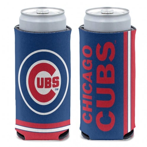 Chicago Cubs 12 oz Blue Slim Can Koozie Holder