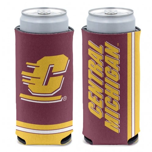 Central Michigan Chippewas 12 oz Maroon Slim Can Koozie Holder