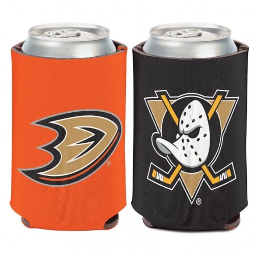 Anaheim Ducks 12 oz Black Orange Can Koozie Holder