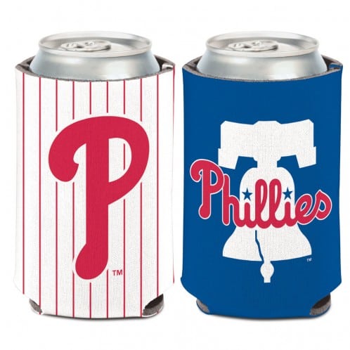 Philadelphia Phillies 12 oz Blue White Can Koozie Holder