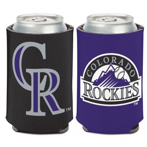Colorado Rockies 12 oz Black Purple Can Koozie Holder